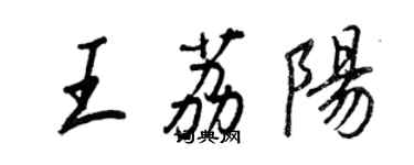 王正良王荔陽行書個性簽名怎么寫