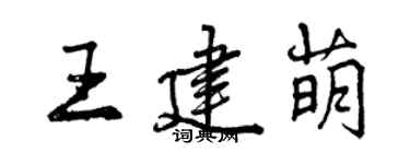 曾慶福王建萌行書個性簽名怎么寫