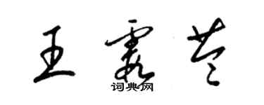 梁錦英王霞苓草書個性簽名怎么寫