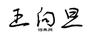 曾慶福王向旦草書個性簽名怎么寫