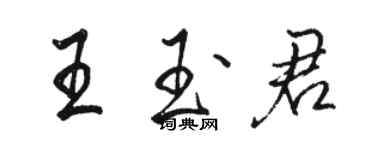 駱恆光王玉君行書個性簽名怎么寫