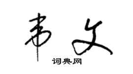 梁錦英韋文草書個性簽名怎么寫