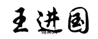 胡問遂王進國行書個性簽名怎么寫