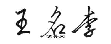 駱恆光王名李行書個性簽名怎么寫