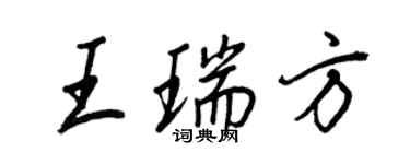 王正良王瑞方行書個性簽名怎么寫