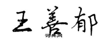 曾慶福王善郁行書個性簽名怎么寫