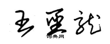 朱錫榮王聖龍草書個性簽名怎么寫