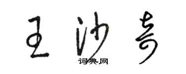 駱恆光王沙奇草書個性簽名怎么寫