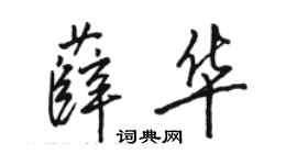 駱恆光薛華行書個性簽名怎么寫