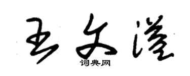朱錫榮王文溢草書個性簽名怎么寫
