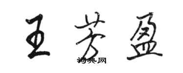 駱恆光王芳盈行書個性簽名怎么寫