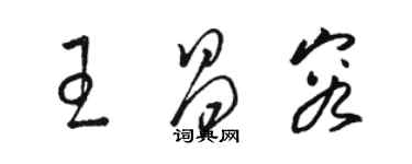 駱恆光王昌容草書個性簽名怎么寫