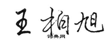 駱恆光王柏旭行書個性簽名怎么寫