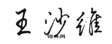 駱恆光王沙維行書個性簽名怎么寫