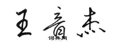 駱恆光王音傑行書個性簽名怎么寫