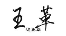 駱恆光王革行書個性簽名怎么寫