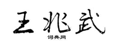 曾慶福王兆武行書個性簽名怎么寫