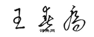 駱恆光王春喬草書個性簽名怎么寫