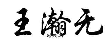 胡問遂王瀚無行書個性簽名怎么寫