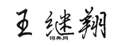駱恆光王繼翔行書個性簽名怎么寫