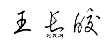梁錦英王長皎草書個性簽名怎么寫
