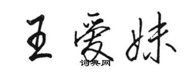 駱恆光王愛妹行書個性簽名怎么寫