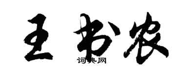 胡問遂王書農行書個性簽名怎么寫