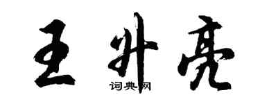 胡問遂王升亮行書個性簽名怎么寫