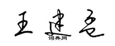 梁錦英王建孟草書個性簽名怎么寫