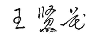 駱恆光王賢花草書個性簽名怎么寫