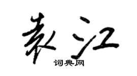 王正良袁江行書個性簽名怎么寫