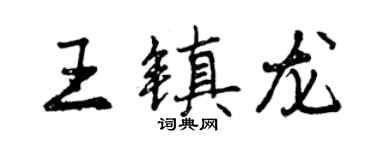 曾慶福王鎮龍行書個性簽名怎么寫