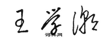 駱恆光王學潮草書個性簽名怎么寫