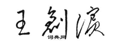 駱恆光王創濱草書個性簽名怎么寫