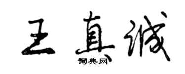 曾慶福王真誠行書個性簽名怎么寫