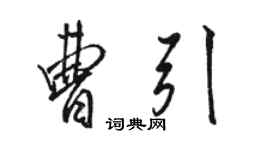 駱恆光曹引行書個性簽名怎么寫