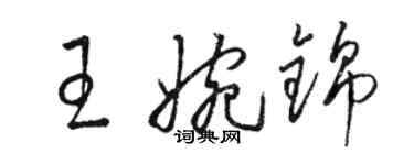 駱恆光王婉錦草書個性簽名怎么寫