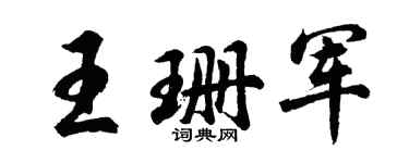 胡問遂王珊軍行書個性簽名怎么寫