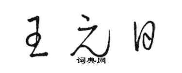 駱恆光王元日草書個性簽名怎么寫