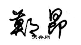 朱錫榮鄭昂草書個性簽名怎么寫