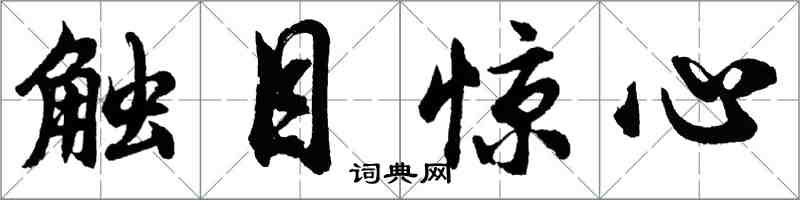 胡問遂觸目驚心行書怎么寫