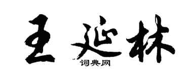 胡問遂王延林行書個性簽名怎么寫