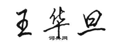 駱恆光王華旦行書個性簽名怎么寫