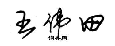 朱錫榮王偉田草書個性簽名怎么寫