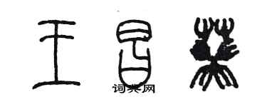 陳墨王昌葵篆書個性簽名怎么寫