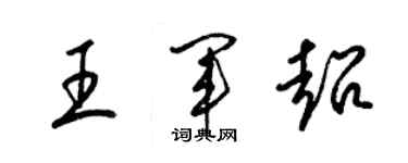 梁錦英王軍超草書個性簽名怎么寫