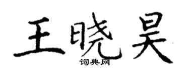 丁謙王曉昊楷書個性簽名怎么寫