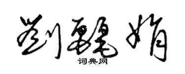 曾慶福劉麗娟草書個性簽名怎么寫