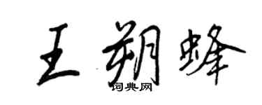 王正良王朔蜂行書個性簽名怎么寫