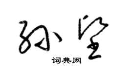 梁錦英孫堅草書個性簽名怎么寫